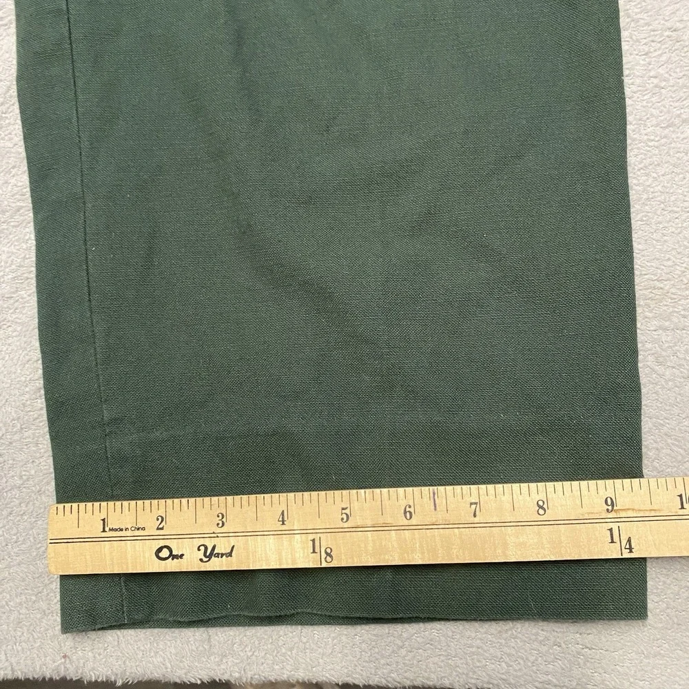 Banana Republic BR Athletics Pleated Pants Men 34‎ Green Side Cinch Trouser